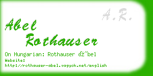 abel rothauser business card